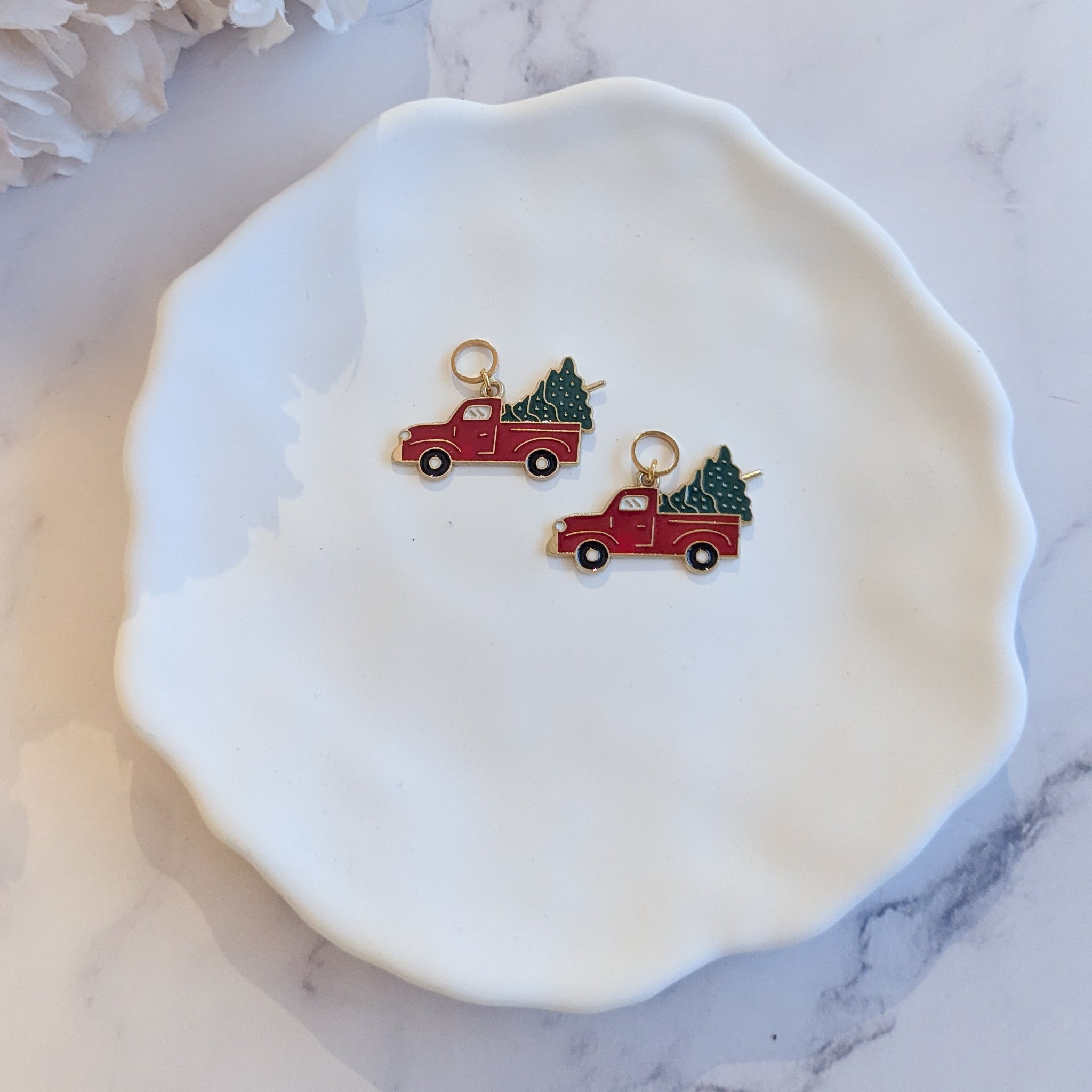 Prjónamerki - Jólabíll