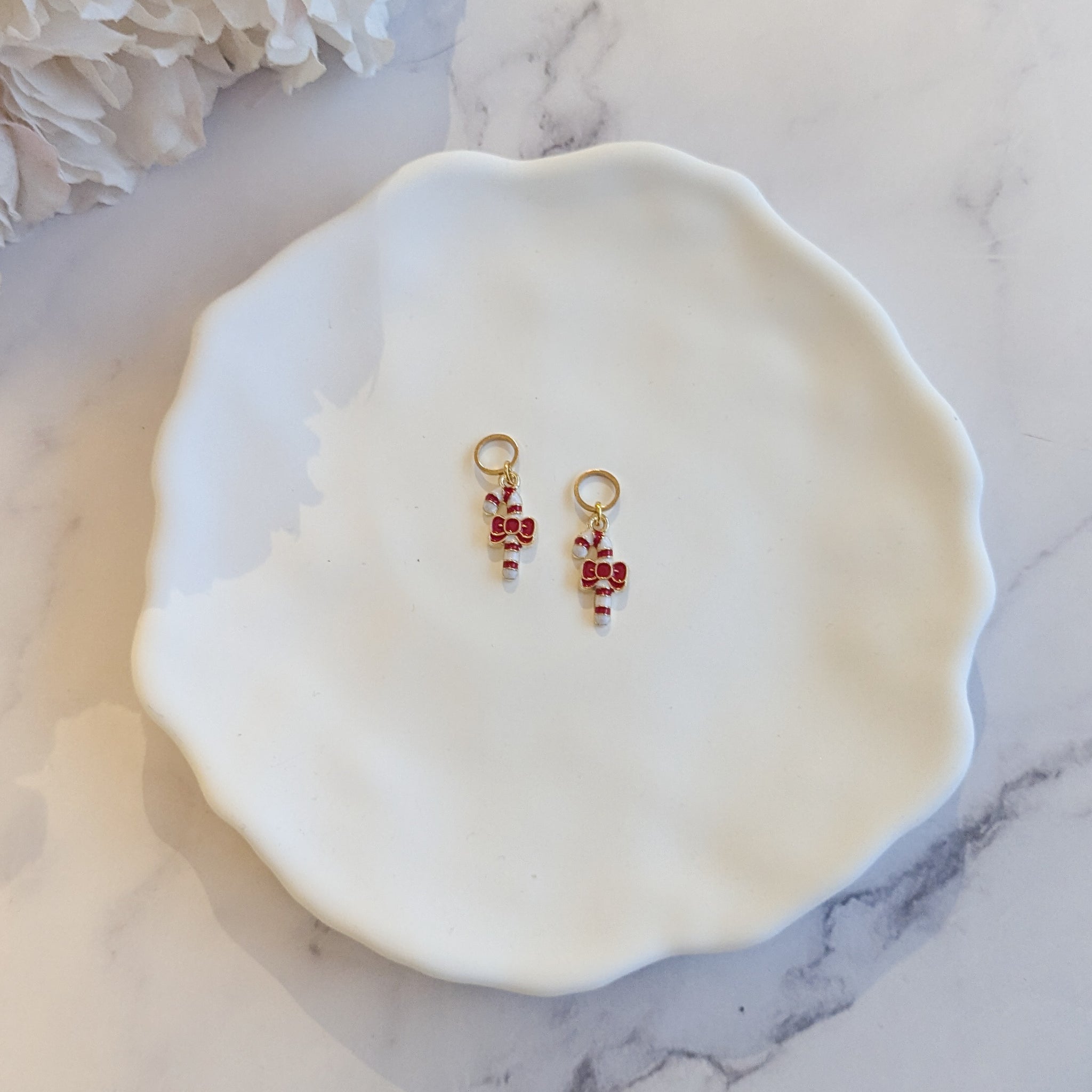 Prjónamerki - Jólastafur með slaufu