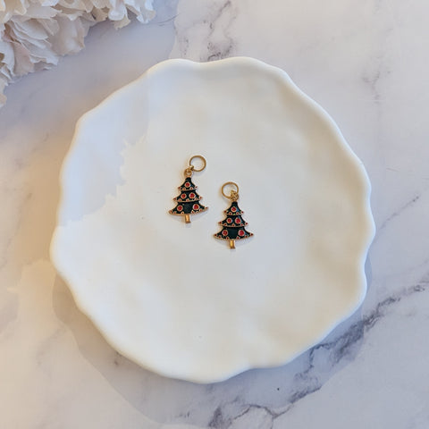 Prjónamerki - Jólatré með seríu